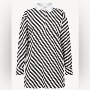 Diagonal Striped Long Sleeve Shirt